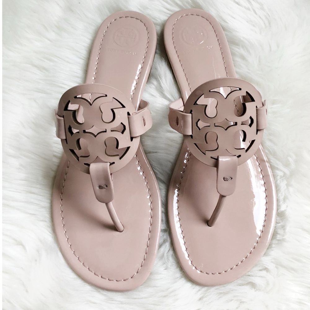 Tory Burch Miller Patent Sandal Seashell Pink